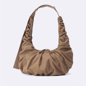 GU Japan Fabric Dumpling Bag Brown